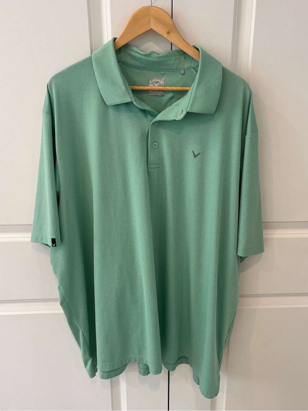 Callaway Men’s big & tall 3X opti-dri Mint Green short sleeve Polo Shirt